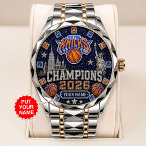 Personalized New York Knicks NBA Finals Champions 2026 Alloy Luxury Quartz Watch - TANTN23968
