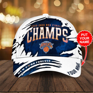 Personalized New York Knicks NBA Finals Champions 2026 Classic Cap - TANTN23823