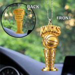 New York Knicks NBA Finals Champions 2026 Custom shape 2-sided Acrylic Car Ornament – TANTN23928