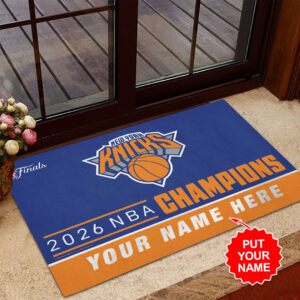 Personalized New York Knicks NBA Finals Champions 2026 Doormat - TANTN23627