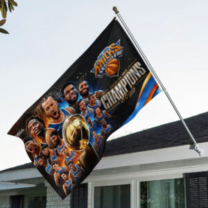 New York Knicks NBA Finals Champions 2026 3D Double-side House Flag - TANTN23636