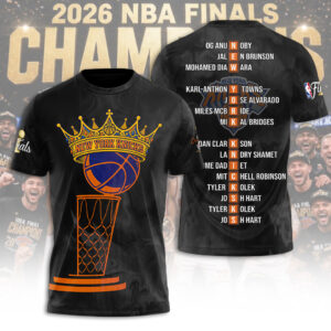 New York Knicks NBA Finals Champions 2026 3D Apparel - TANTN23634