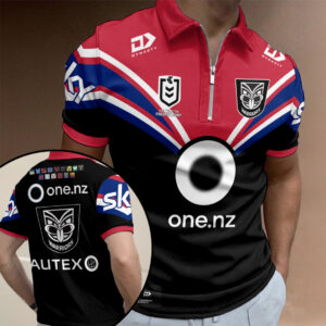 New Zealand Warriors Zip Polo Shirt - TANTN23913