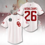 Oklahoma Sooners 2026 NCAA Baseball Men’s College World Series Champions Baseball Jersey – TANTN23850
