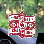 Oklahoma Sooners 2026 NCAA Baseball Men’s College World Series Champions Custom shape 2-sided Acrylic Car Ornament – TANTN23834