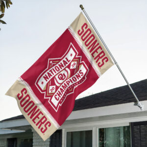 Oklahoma Sooners 2026 NCAA Baseball Men's College World Series Champions 3D Double-side House Flag - HOATT18943