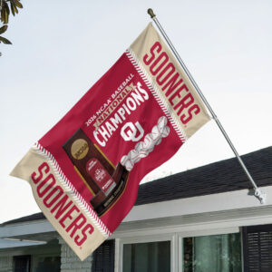 Oklahoma Sooners 2026 NCAA Baseball Men's College World Series Champions 3D Double-side House Flag - HOATT18944