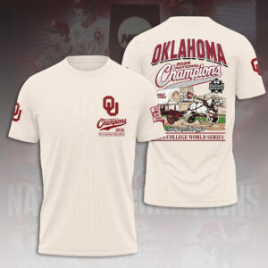 Oklahoma Sooners 2026 NCAA Baseball Men's College World Series Champions 3D Apparel - HOATT18949