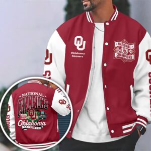 Oklahoma Sooners 2026 NCAA Baseball Men's College World Series Champions Varsity Jacket – HOATT18962