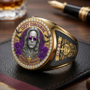 Ozzy Osbourne 3D Engraved Ring - TMTHU6925