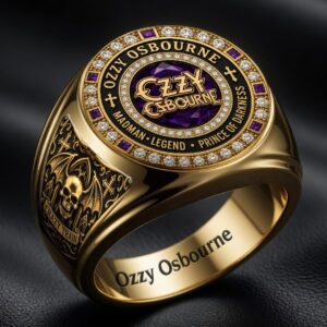 Ozzy Osbourne 3D Engraved Ring - HOATT18354
