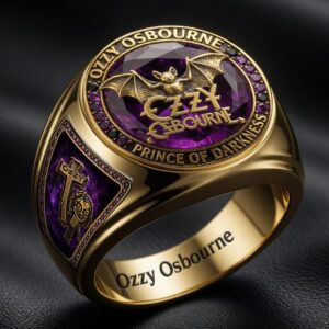 Ozzy Osbourne 3D Engraved Ring - HOATT18357
