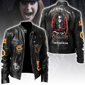 Ozzy Osbourne Motorcycle Leather Jacket - HOATT18502