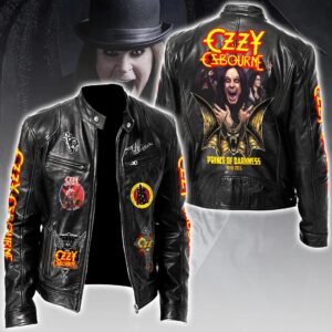 Ozzy Osbourne Motorcycle Leather Jacket - HOATT18562