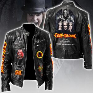 Ozzy Osbourne Motorcycle Leather Jacket - HOATT18602
