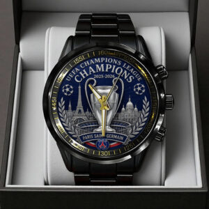 Paris Saint-Germain Champions of Europe 25/26 Black Stainless Steel Watch - TANTN23305