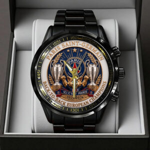 Paris Saint-Germain Champions of Europe 25/26 Black Stainless Steel Watch - TANTN23314