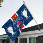 Paris Saint-Germain Champions of Europe 25/26 3D Double-side House Flag – TANTN23328
