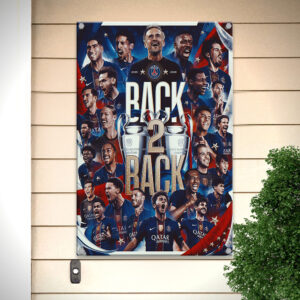 Paris Saint-Germain 25/26 Champions League Champions Metal Sign - GNE6963