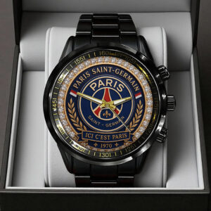 Paris Saint-Germain Champions of Europe 25/26 Black Stainless Steel Watch - TANTN23303
