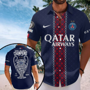 Paris Saint-Germain Champions of Europe 25/26 Short Sleeve Button-Down Shirt – TANTN23525