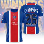 Paris Saint-Germain Champions of Europe 25/26 3D Apparel – TANTN23453