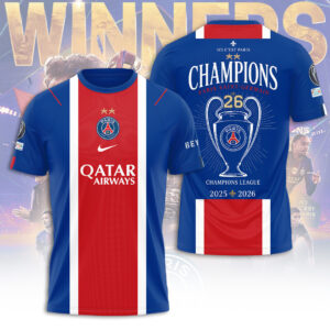 Paris Saint-Germain Champions of Europe 25/26 3D Apparel - TANTN23454