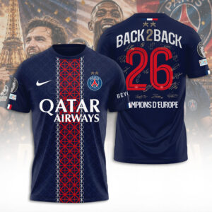 Paris Saint-Germain Champions of Europe 25/26 3D Apparel - TANTN23591