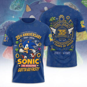 Sonic the Hedgehog 35th Anniversary 3D Apparel - TANTN23984