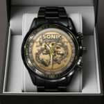 Sonic the Hedgehog 35th Anniversary Black Stainless Steel Watch – TANTN23992