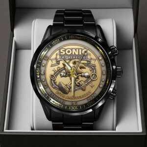 Sonic the Hedgehog 35th Anniversary Black Stainless Steel Watch - TANTN23992