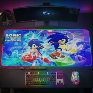 Sonic the Hedgehog 35th Anniversary Custom Gaming Desk Mat - TMTHU7142