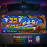Sonic the Hedgehog 35th Anniversary Custom Gaming Desk Mat – TMTHU7143