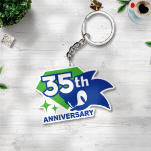 Sonic the Hedgehog 35th Anniversary Custom Shape 2-sided Keychain - TANTN23996