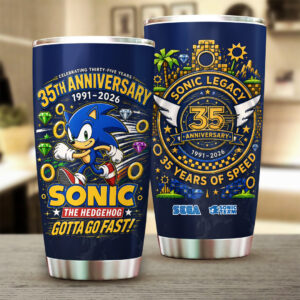 Sonic the Hedgehog 35th Anniversary Tumbler Cup - GNE7279