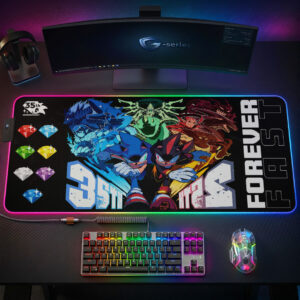 Sonic the Hedgehog 35th Anniversary Custom Gaming Desk Mat - GNE7223