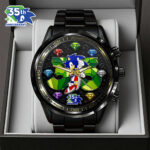Sonic the Hedgehog 35th Anniversary Black Stainless Steel Watch – GNE7230