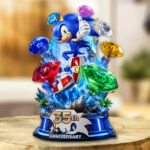 Sonic the Hedgehog 35th Anniversary Custom Shape Acrylic Plaque – GNE7205