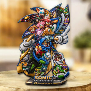 Sonic the Hedgehog 35th Anniversary Custom Shape Acrylic Plaque - GNE7206