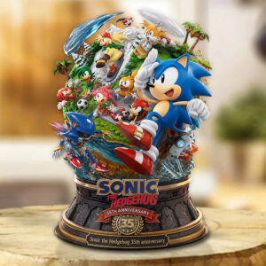 Sonic the Hedgehog 35th Anniversary Custom Shape Acrylic Plaque - GNE7207