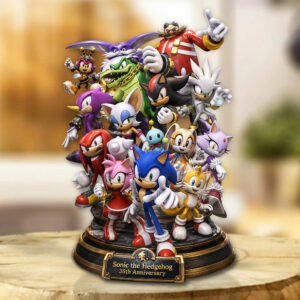 Sonic the Hedgehog 35th Anniversary Custom Shape Acrylic Plaque - GNE7252