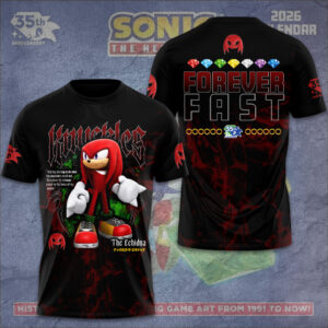 Sonic the Hedgehog x Knuckles 35th Anniversary 3D Apparel - GNE7240