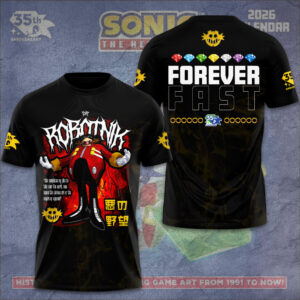 Sonic the Hedgehog x Robotnik Doctor Eggman 35th Anniversary 3D Apparel - GNE7246