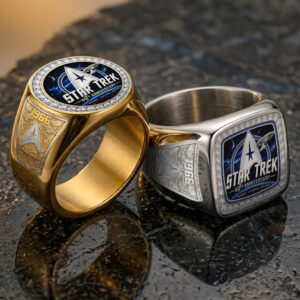 Star Trek 60th Anniversary 2026 3D Engraved Ring - TMTHU6654