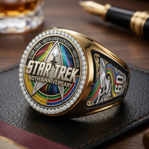 Star Trek 60th Anniversary 3D Engraved Ring - TMTHU7039