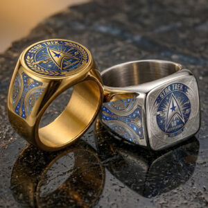 Star Trek 60th Anniversary 3D Engraved Ring - TANTN23247
