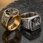Star Wars 50th Anniversary 3D Engraved Ring – TMTHU6649