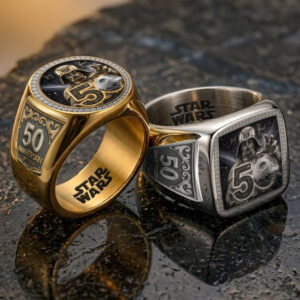 Star Wars 50th Anniversary 3D Engraved Ring - TMTHU6649