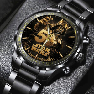 Star Wars 50th Anniversary Black Stainless Steel Watch - TMTHU6680