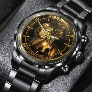 Star Wars 50th Anniversary Black Stainless Steel Watch - TMTHU6850
